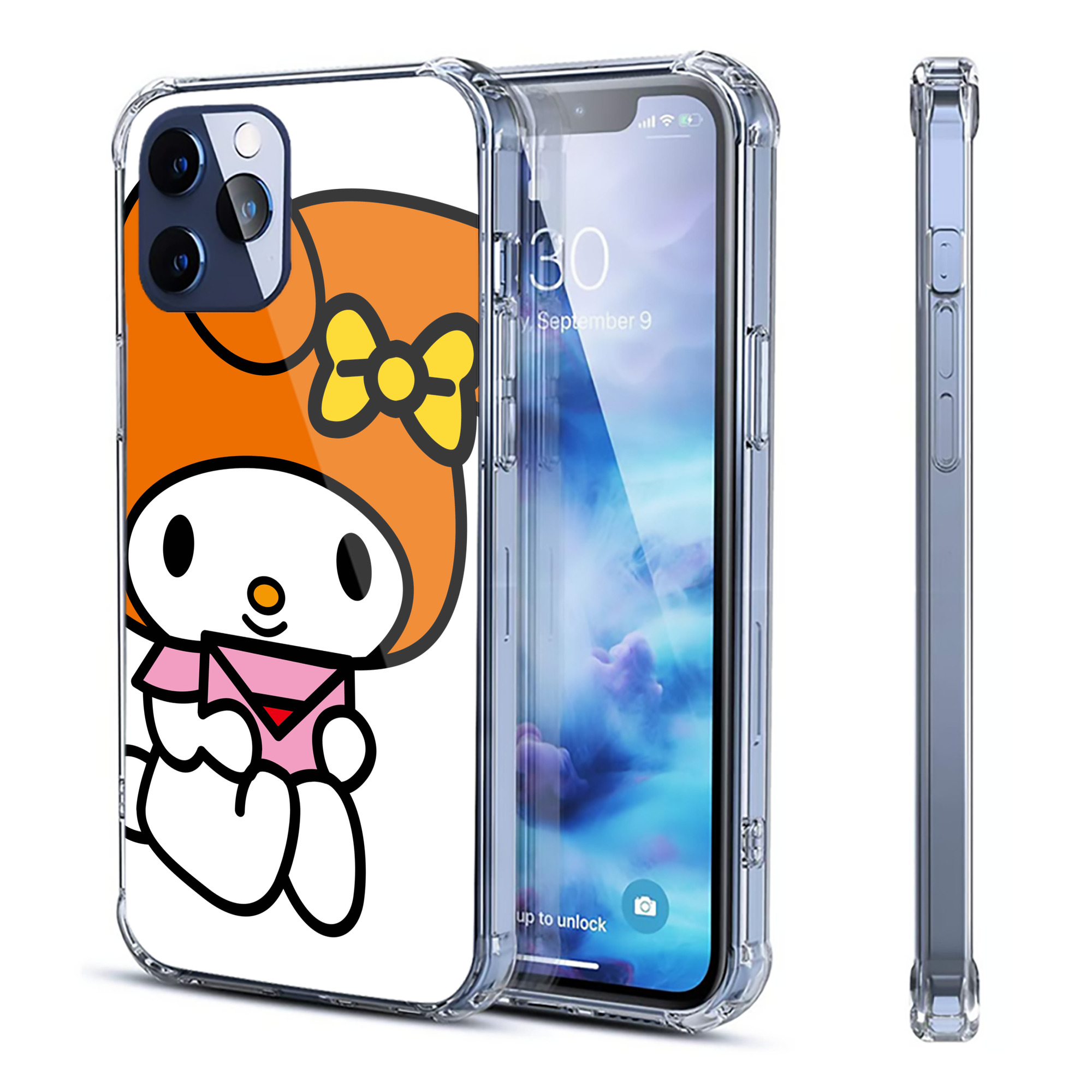 （画像用） Hello Kitty ハローキティ 【iPhone 12シリーズ対応】透明スマホケース（クリアソフトケース）